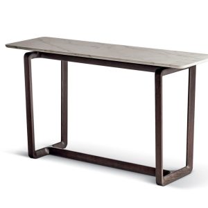 Ash Hardwood Console with Calacatta Oro Marble Top