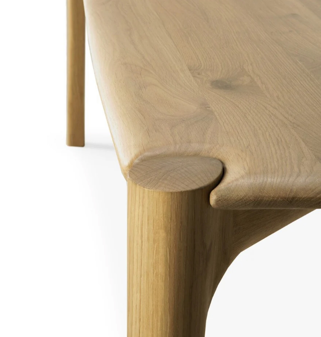 Hardwood French Oak Dining Table - Image 4